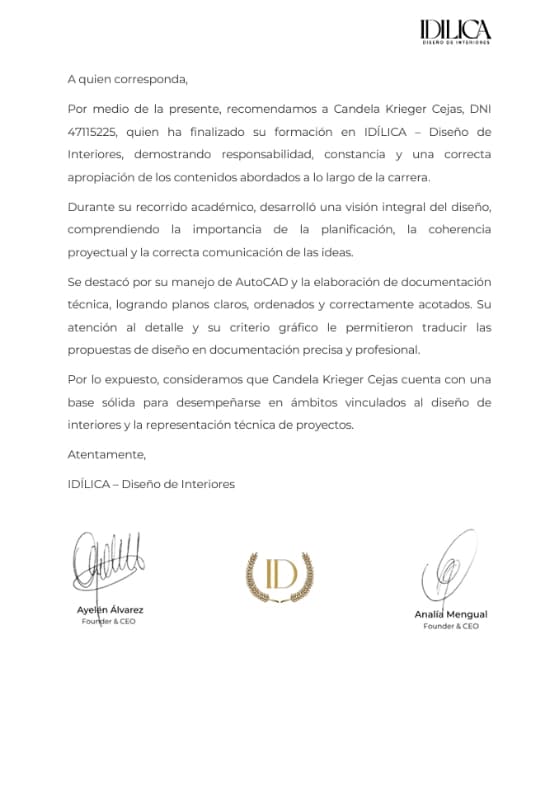 Carta de recomendación