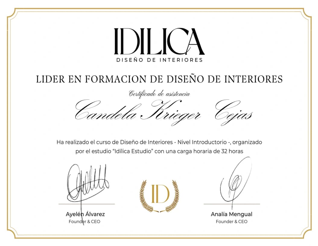Certificado de Diseño de Interiores I