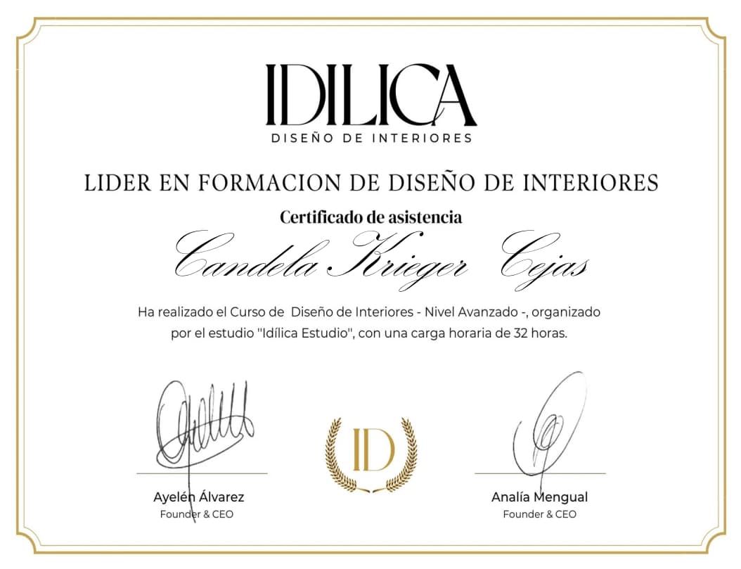 Certificado de Diseño de Interiores II